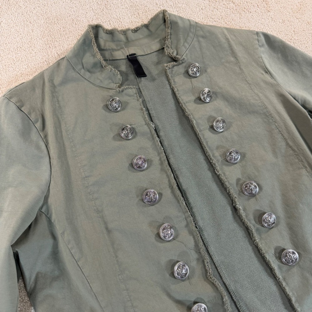 Venti6 Italy women's Sargent Pepper Military Style Olive Green Jacket Size XL